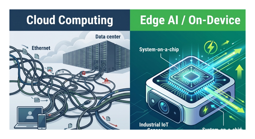 Comparison between Cloud Computing and Edge AI