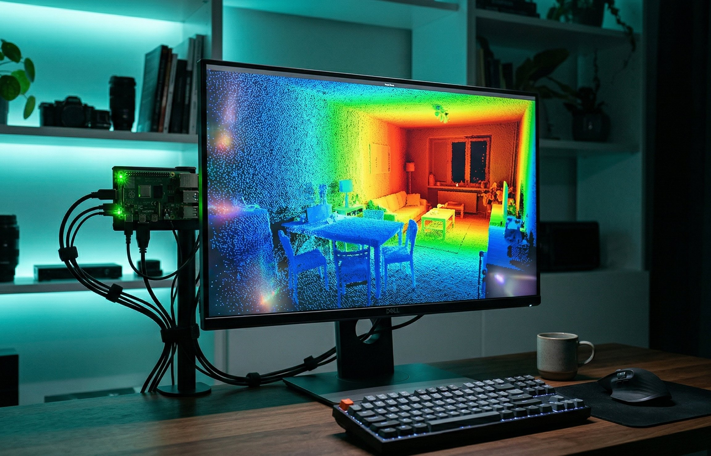 Working depth map — the rainbow visualization that took 30 days to see